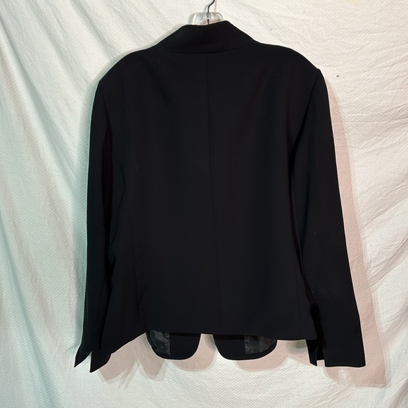 Talbots 18W black 3 button mandarin style collar pockets lined shaped enc - Picture 10 of 11